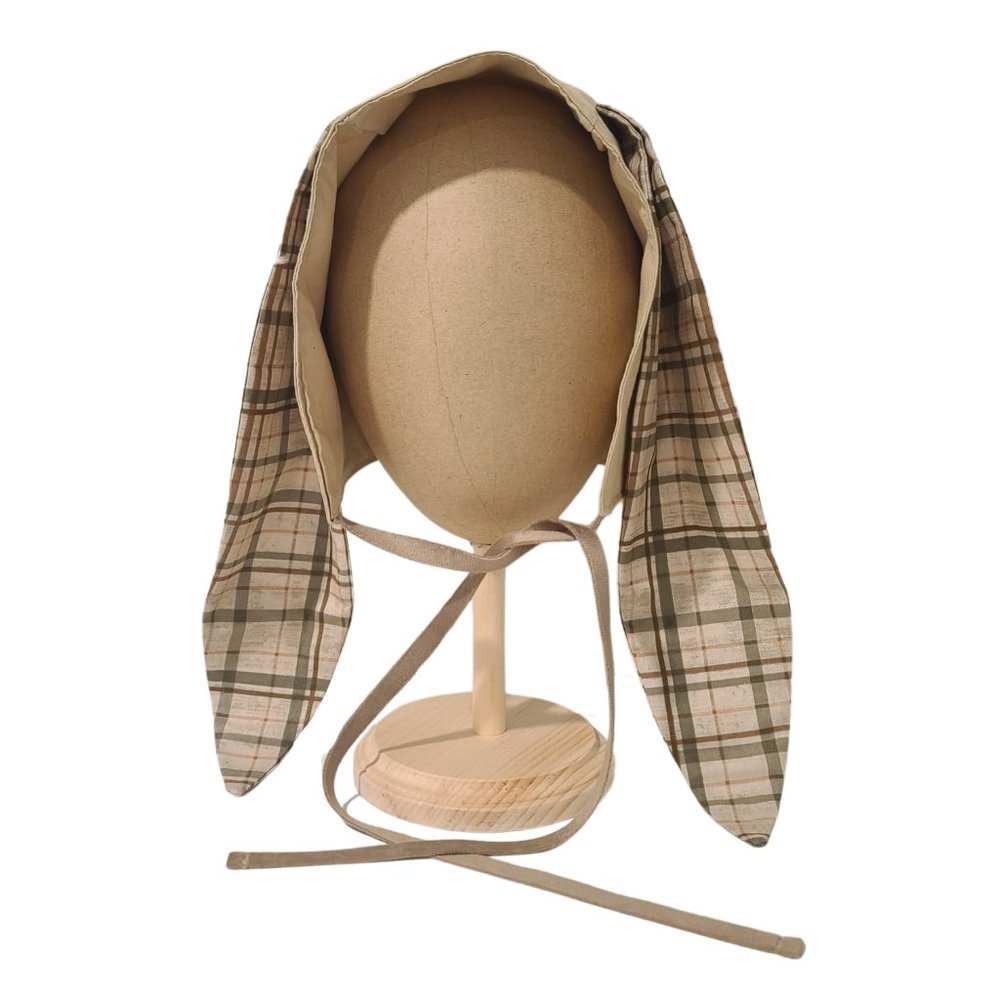 Briar Bonnet Cap with Plaid Bunny Ears